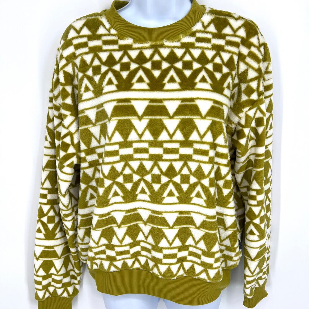 Eddie Bauer Womens Cedar Printed Fleece Pullover Size M